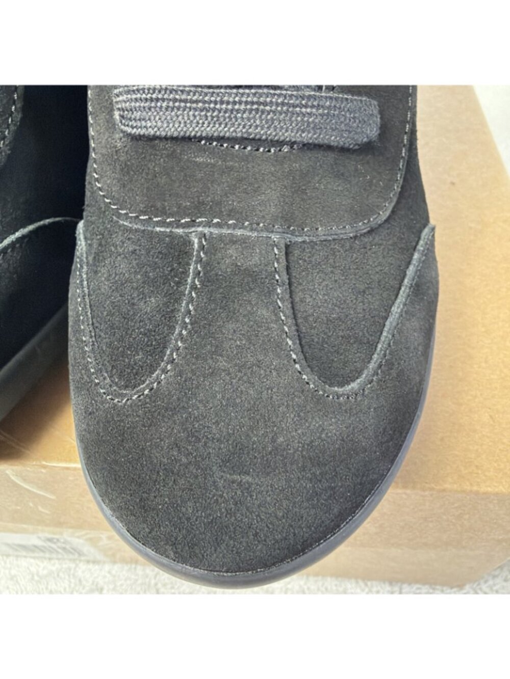 Ash Brandy Suede Wedge Booties Lace Up Black US Sz 9 Heel 2.5 NEW in Box - Picture 3 of 10